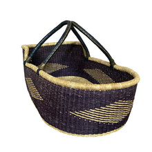 Baby Moses Basket Black Handles - Diamond