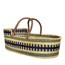 Baby Moses Basket Brown Handles - Monochrome