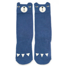 Mini Dressing Blue Bear Knee Socks