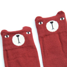 Mini Dressing Red Bear Knee Socks