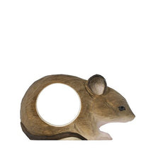 Wildlife Garden Hand Carved Napkin Ring - Mouse