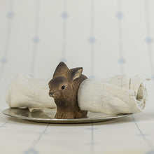 Wildlife Garden Hand Carved Napkin Ring - Rabbit
