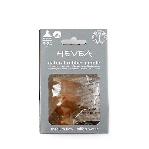 Hevea Natural Rubber Bottle Nipple Anti Colic 2pack Elenfhant