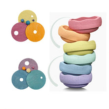 Grimm's x Stapelstein® Rolling Discs - Cool Pastel
