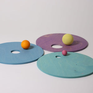 Grimm's x Stapelstein® Rolling Discs - Cool Pastel
