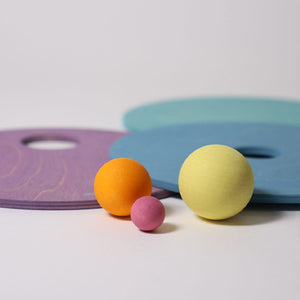 Grimm's x Stapelstein® Rolling Discs - Cool Pastel