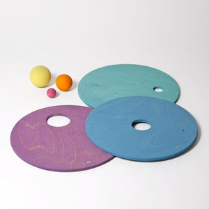 Grimm's x Stapelstein® Rolling Discs - Cool Pastel