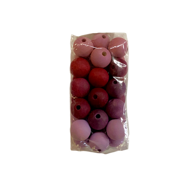 Grimm's Wooden Beads 30 pieces - Rose/Lila