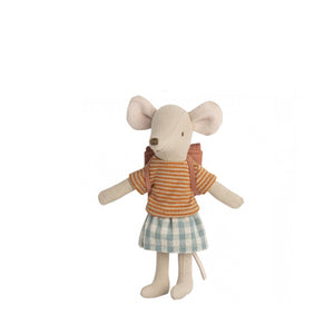 Maileg Clothes and Bag, Big Sister Mouse - Old Rose