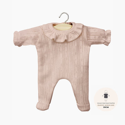 Minikane "Collection Babies" Onesie CAMILLE - Pointillé Stripes Pétale