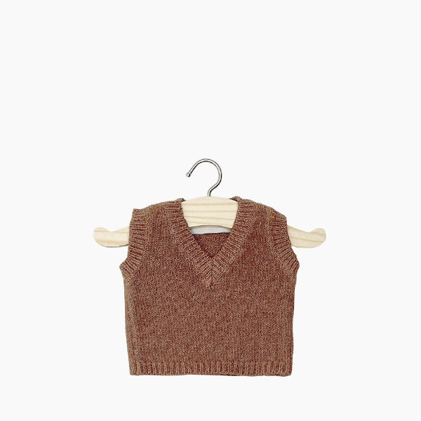 Minikane Paola Reina Baby Doll Knitted Spencer LÉONARDO – Caramel Chiné