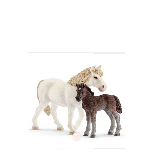 Schleich Pony Mare and Foal Set