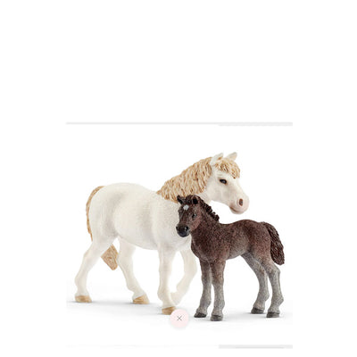 Schleich Pony Mare and Foal Set