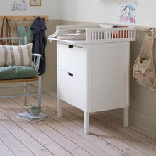 Sebra Changing Unit, drawers - Classic white