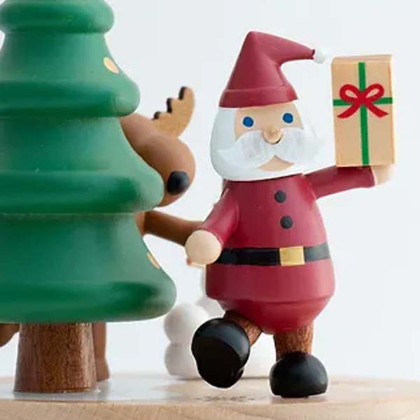 Wooderful Life Wooden Music Box Santa Claus