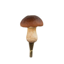 Wildlife Garden Hand Carved Mushroom Hook - Penny Bun