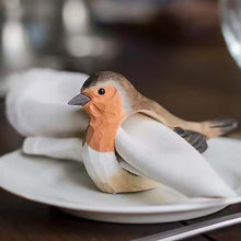 Wildlife Garden Hand Carved Napkin Ring - Robin