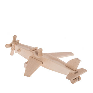 Bartu Wooden Propeller Aircraft - Natural