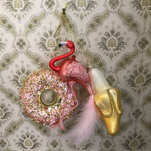 Vondels Glass Shaped Christmas Ornament - Pink Flamingo