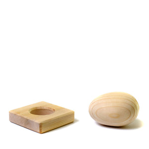 Bumbu Toys Wooden Egg with Maple Base