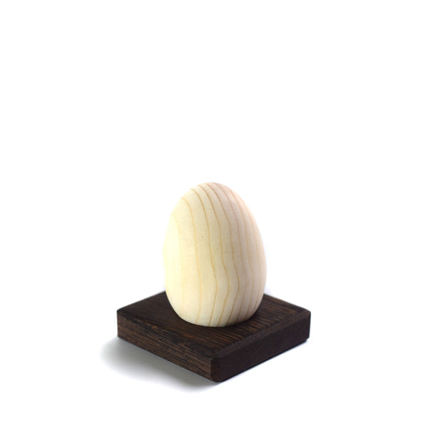 Bumbu Toys Wooden Egg with Wenge Base
