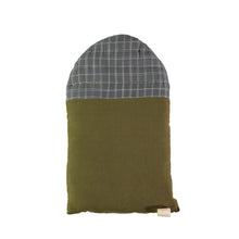 Camomile London Midi House Cushion – Olive/Ikat Pebble