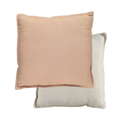 Camomile London Padded Cushion – Peach Blossom/Stone
