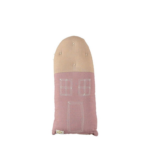Camomile London Petit House Cushion – Blush/Peach Blossom