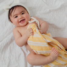 Clementine Kids Swaddle – Mustard Herringbone