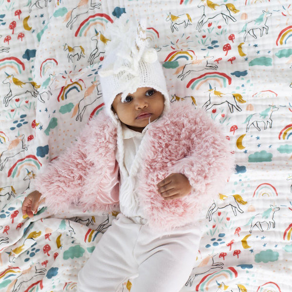 Clementine Kids Reversible Quilt Unicorn Land Elenfhant