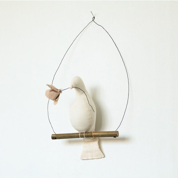 Fabels Out Of Vintage Mama Bird Flower - Ecru