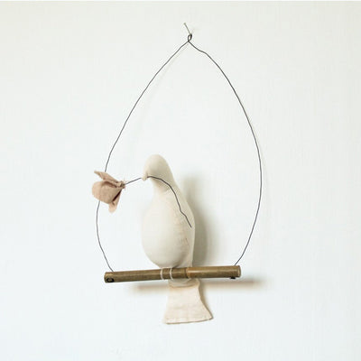 Fabels Out Of Vintage Mama Bird Flower - Ecru