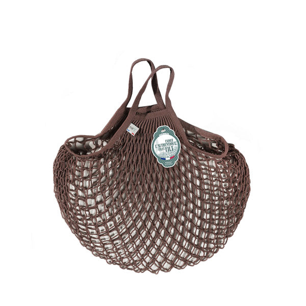 Filt Net Bag Brown – Short Handles - Elenfhant