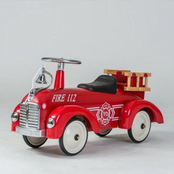Goki Classic Ride On Metal Car - Fire Brigade