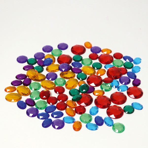 Grimm's Acrylic Glitter Stones - 100 Small