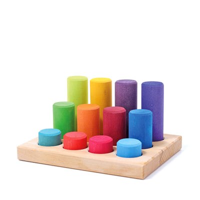 Grimm's Stacking Game Small Rollers - Rainbow