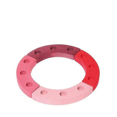Grimm’s Wooden Birthday Ring 12 Years – Pink Red