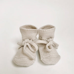 Hvid Knitted Booties – Off White