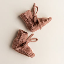 Hvid Knitted Booties – Terracotta