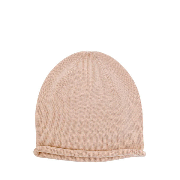 Hvid Knitted Beanie Efa - Apricot