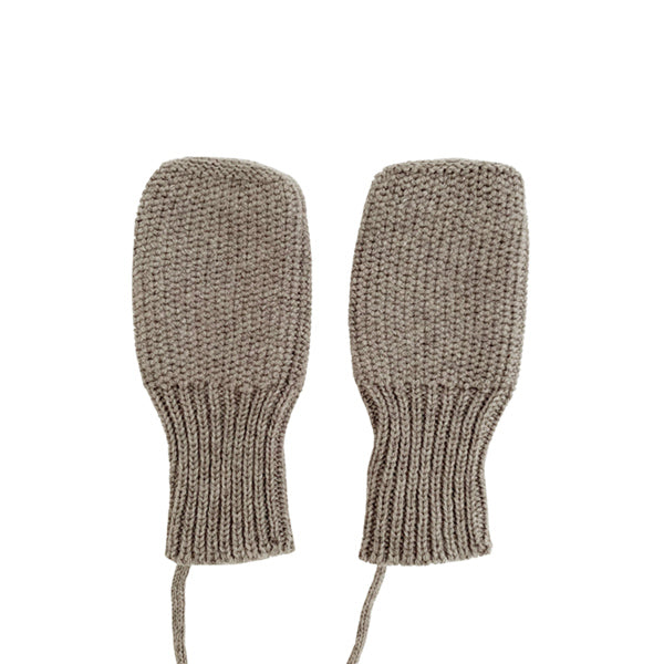 Hvid Knitted Mittens - Otter