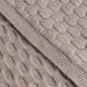 Hvid Knitted Scarf Fiona - Sand
