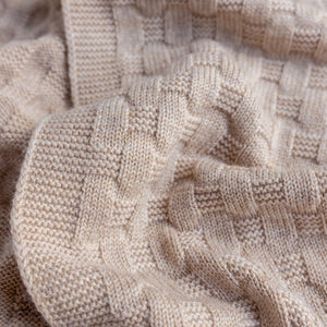 Hvid Knitted Scarf Fiona - Sand