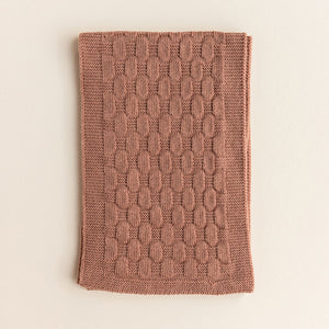 Hvid Knitted Scarf Fiona - Terracotta