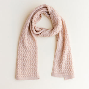 Hvid Knitted Scarf Fredrik - Apricot