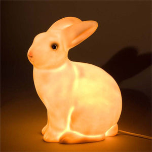 Heico Bunny Rabbit Lamp - White with Pink Snout