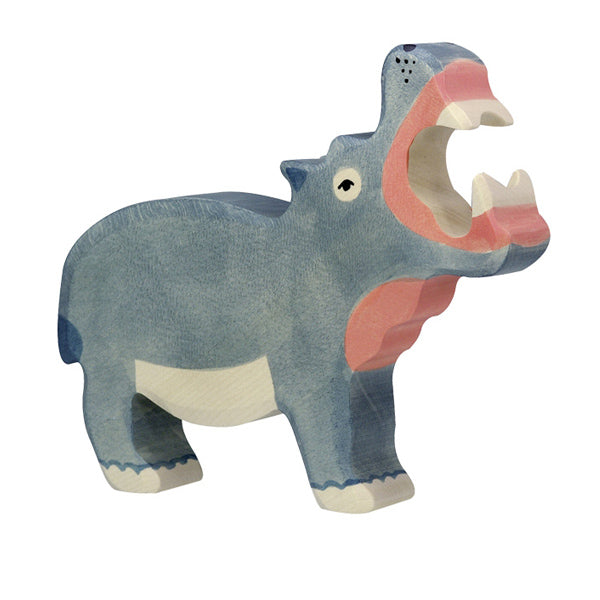 Holztiger Wooden Hippopotamus
