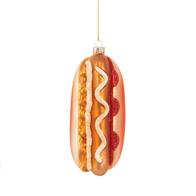 Glass Shaped Christmas Bauble - Hot Dog