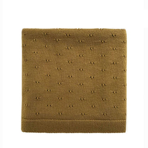 Hvid Blanket Bibi – Mustard