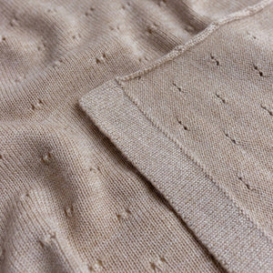 Hvid Blanket Bibi – Sand